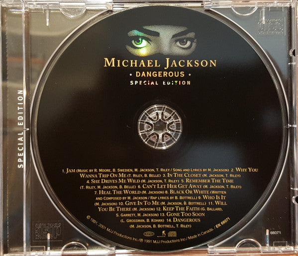 Michael Jackson : Dangerous (CD, Album, RE, RM, S/Edition)