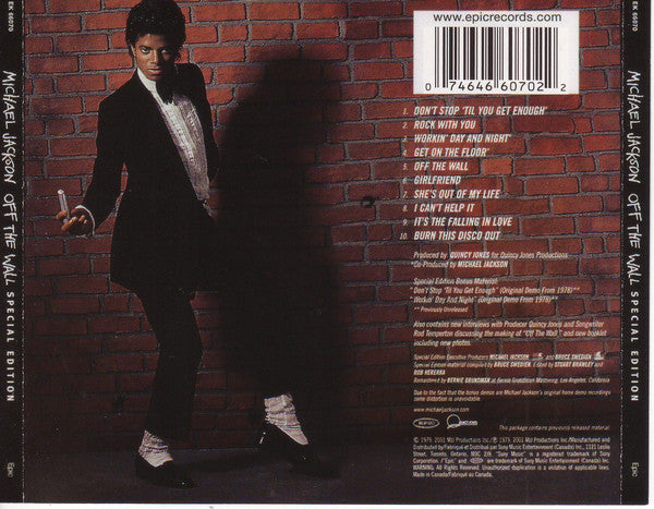 Michael Jackson : Off The Wall (CD, Album, RE, RM, S/Edition)