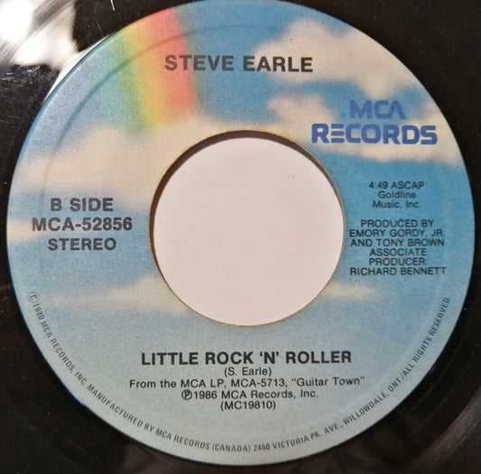 Steve Earle : Guitar Town (7", Single)