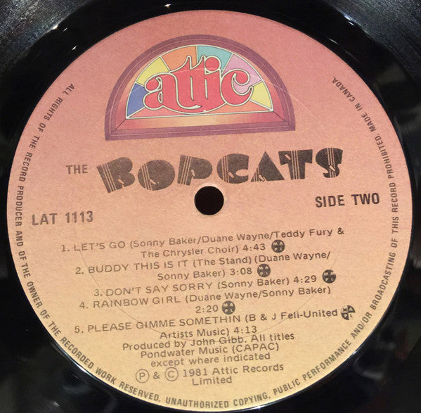 The Bopcats : The Bop Cats (LP, Album)