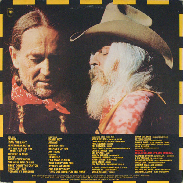 Willie Nelson And Leon Russell : One For The Road (2xLP, Album, Gat)