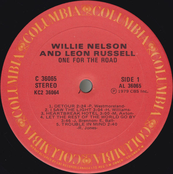 Willie Nelson And Leon Russell : One For The Road (2xLP, Album, Gat)