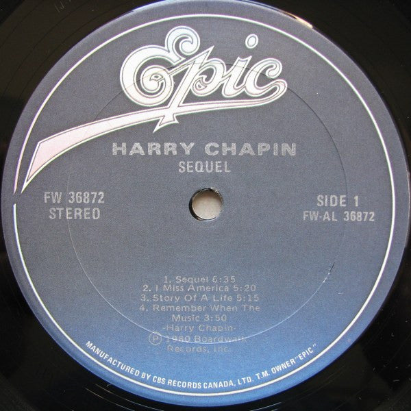 Harry Chapin : Sequel (LP, Album)