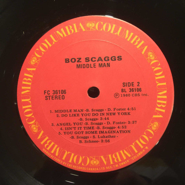 Boz Scaggs : Middle Man (LP, Album)