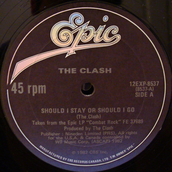 The Clash : Should I Stay Or Should I Go / Straight To Hell (12", Single)
