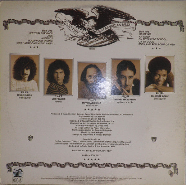 Good Rats : Great American Music (LP, Album)