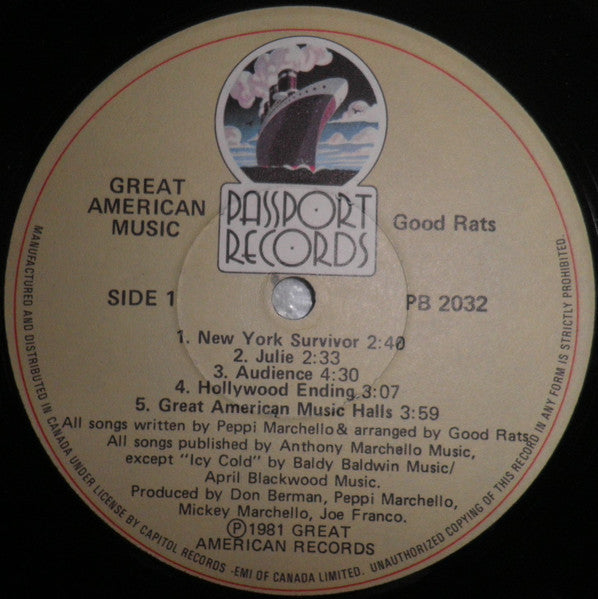 Good Rats : Great American Music (LP, Album)