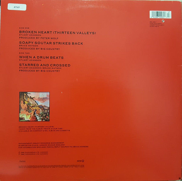 Big Country : Broken Heart (Thirteen Valleys) (12", EP, Ltd, Num)