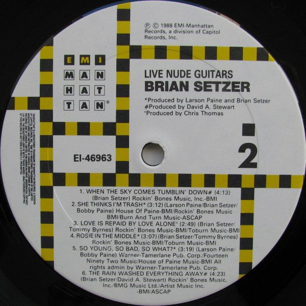 Brian Setzer : Live Nude Guitars (LP, Album)