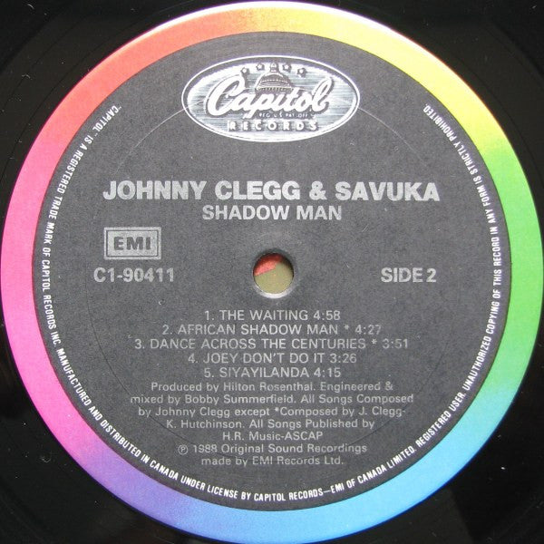 Johnny Clegg & Savuka : Shadow Man (LP, Album)