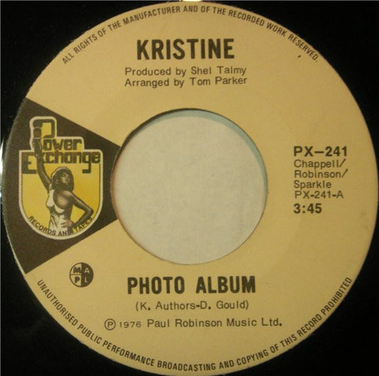 Kristine* : Photo Album / I'm A Song (7")