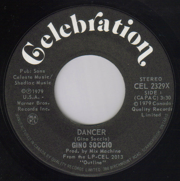 Gino Soccio : Dancer (7", Single)
