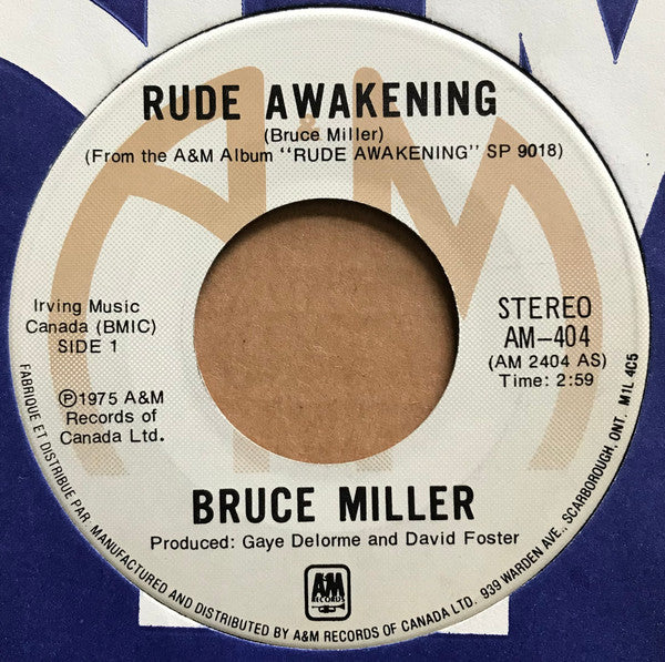 Bruce Miller (5) : Rude Awakening (7")
