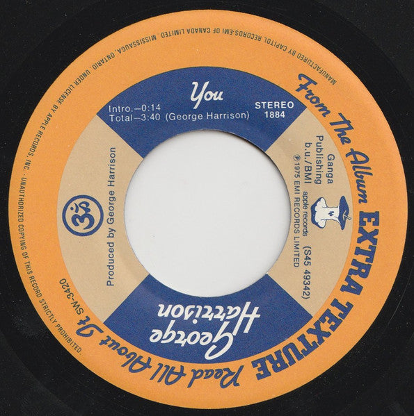George Harrison : You (7", Single)