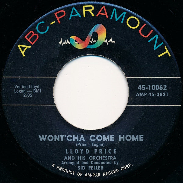 Lloyd Price And His Orchestra : Wont'cha Come Home / Come Into My Heart (7", Single)