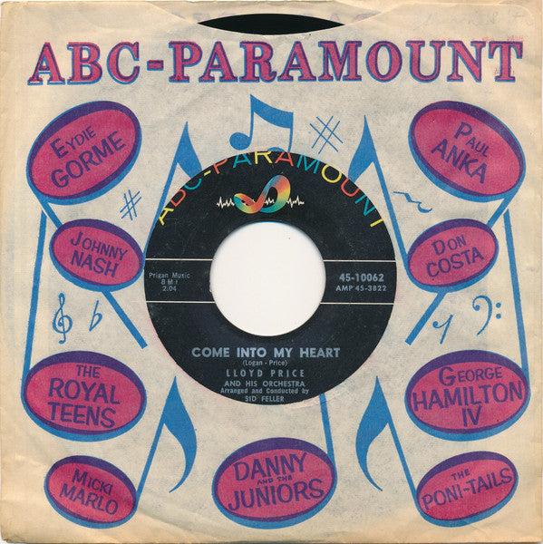 Lloyd Price And His Orchestra : Wont'cha Come Home / Come Into My Heart (7", Single)