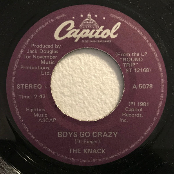 The Knack (3) : Boys Go Crazy (7", Single)