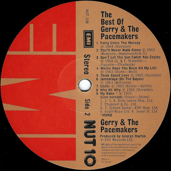 Gerry & The Pacemakers : The Best Of Gerry And The Pacemakers (LP, Comp)