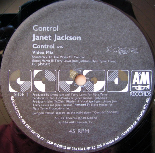 Janet Jackson : Control (12")