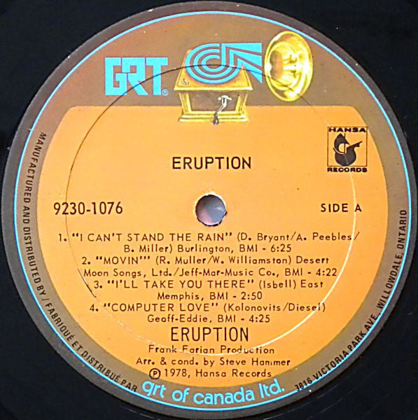 Eruption (4) : Eruption (LP, Album)
