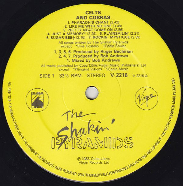 The Shakin' Pyramids : Celts And Cobras (LP, Album)
