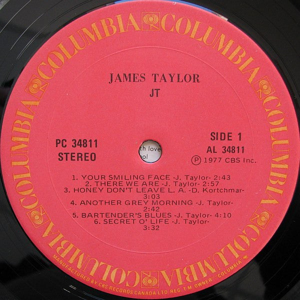 James Taylor (2) : JT (LP, Album, Gat)