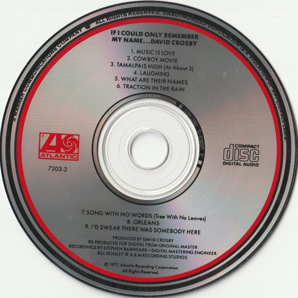 David Crosby : If I Could Only Remember My Name.... (CD, Album, RE)
