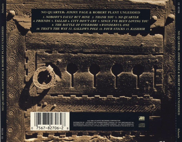 Jimmy Page, Robert Plant : No Quarter: Jimmy Page & Robert Plant Unledded (CD, Album)