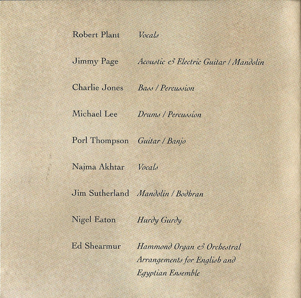 Jimmy Page, Robert Plant : No Quarter: Jimmy Page & Robert Plant Unledded (CD, Album)
