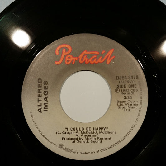 Altered Images : I Could Be Happy (7", Single, Promo)