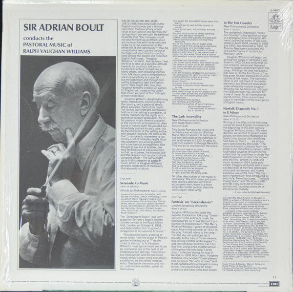 Ralph Vaughan Williams - Sir Adrian Boult : Pastoral Music Of Ralph Vaughan Williams (LP, Comp, RP)