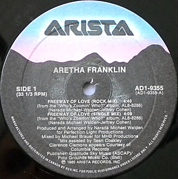 Aretha Franklin : Freeway Of Love (12", Single)