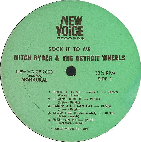 Mitch Ryder & The Detroit Wheels : Sock It To Me! (LP, Album, Mono)