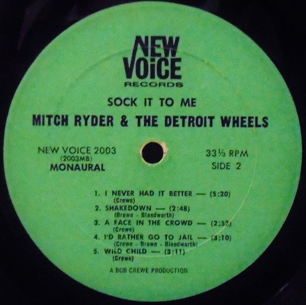 Mitch Ryder & The Detroit Wheels : Sock It To Me! (LP, Album, Mono)