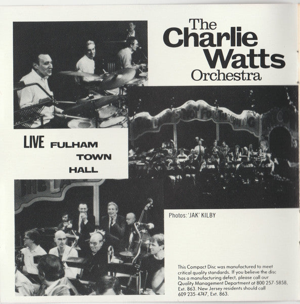 The Charlie Watts Orchestra : Live At Fulham Town Hall (CD, Album)