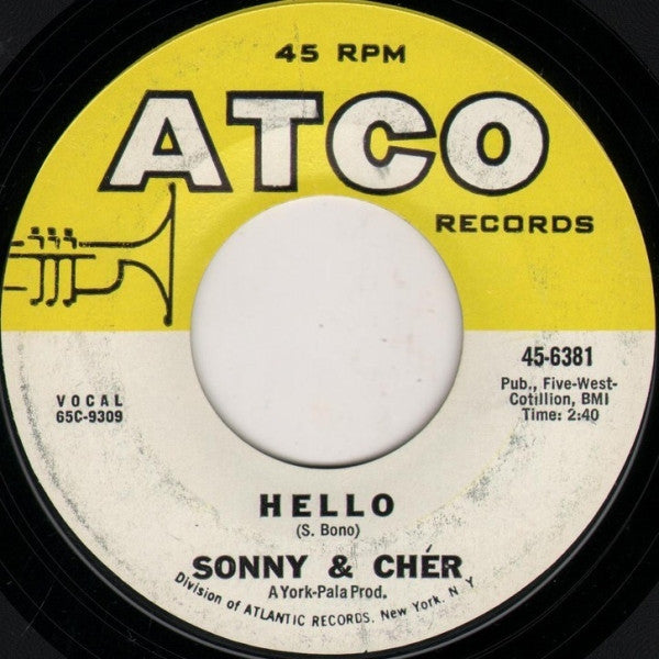 Sonny & Cher : But You're Mine / Hello (7", Styrene, Mon)