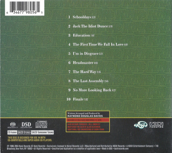 The Kinks : Schoolboys In Disgrace (SACD, Hybrid, Album, RE, RM, Dig)