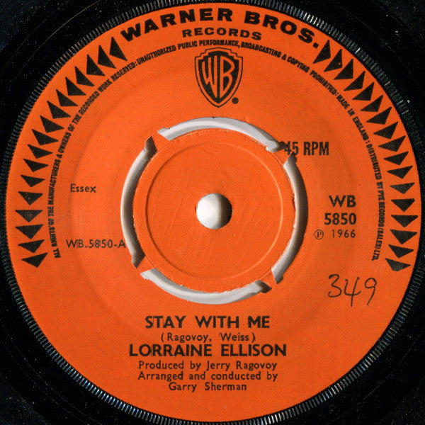 Lorraine Ellison : Stay With Me (7", Single, Mono, 4-P)