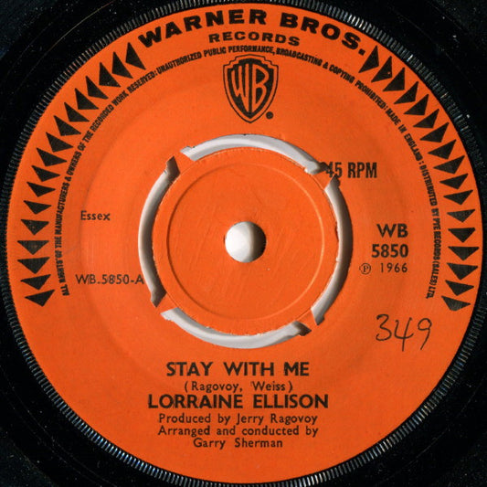 Lorraine Ellison : Stay With Me (7", Single, Mono, 4-P)