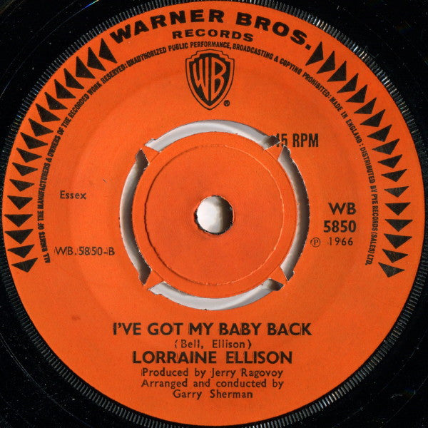 Lorraine Ellison : Stay With Me (7", Single, Mono, 4-P)