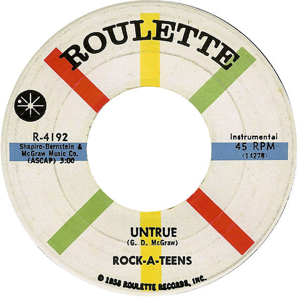 Rock-A-Teens* : Woo-Hoo / Untrue (7", Single, Roc)