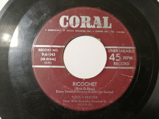 Teresa Brewer : Ricochet (Rick-O-Shay) / Too Young To Tango (7")