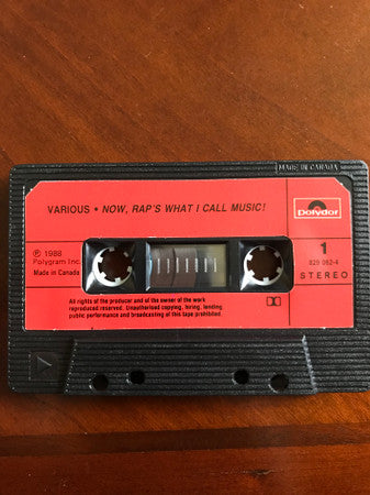Various : Now, Rap’s What I Call Music (Cass, Comp)