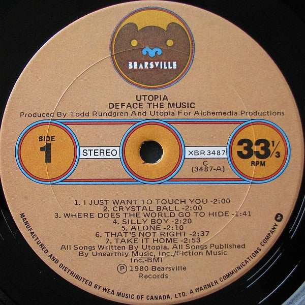 Utopia (5) : Deface The Music (LP, Album)