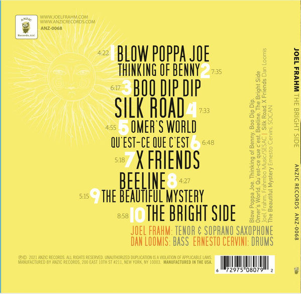Joel Frahm : The Bright Side (CD, Album)