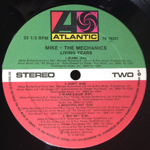 Mike & The Mechanics : Living Years (LP, Album)