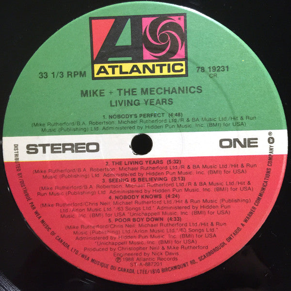 Mike & The Mechanics : Living Years (LP, Album)