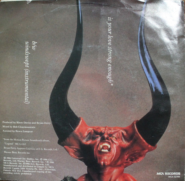 Bryan Ferry : Is Your Love Strong Enough (7")