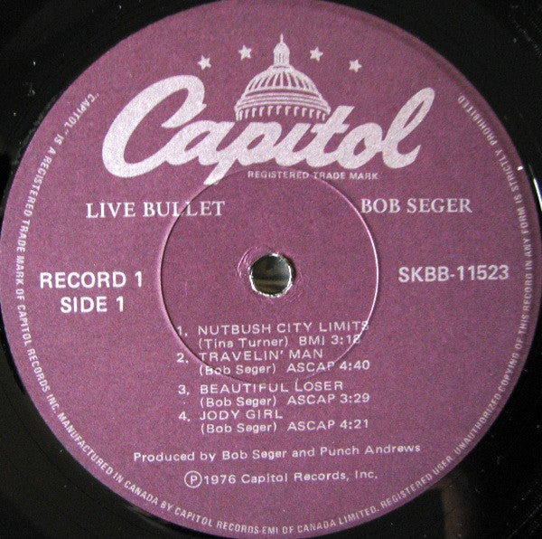 Bob Seger & The Silver Bullet Band* : Live Bullet (2xLP, Album, RE, Aut)