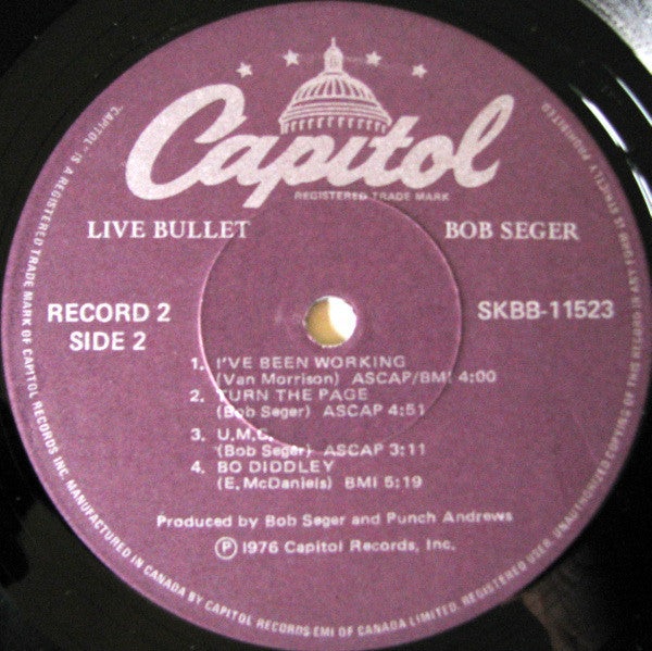 Bob Seger & The Silver Bullet Band* : Live Bullet (2xLP, Album, RE, Aut)